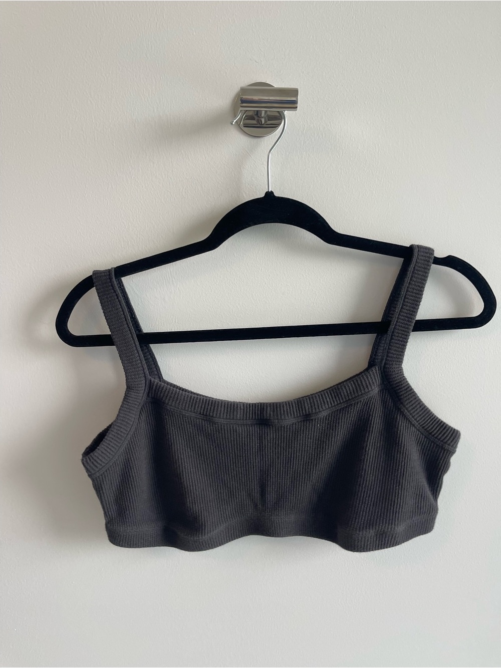 Skims Ribbed Bralette Top - Grey
